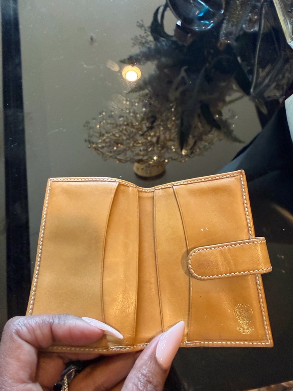 Gucci Cream Monogram Tote and Wallet with Green-Red Web Stripe and Tan Trim - Picture 6 of 7